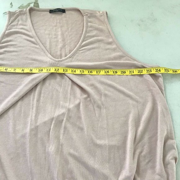 UDEAR Women's Pink Knitted V-Neck High Low Hem Casual Tank Top Size 2XL - Picture 7 of 10